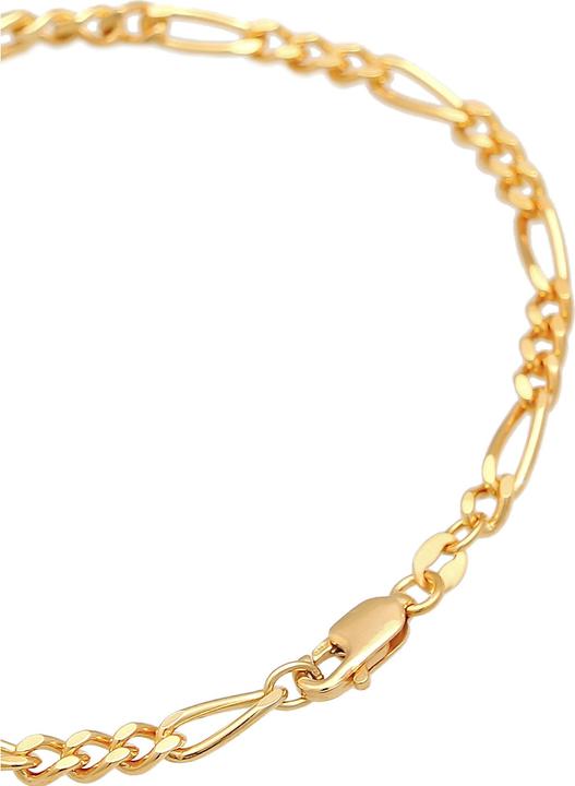 Actual product image Kuzzoi Bracelet Men ID Plate Figaro Classic 925 Silver (21 cm, 925 silver)