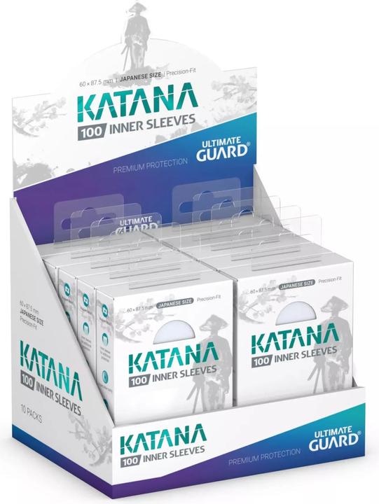 Image du produit Ultimate Guard 100 pochettes Katana Inner Sleeves taille japonaise Transparent