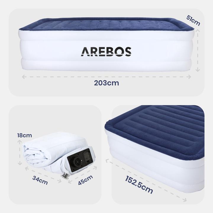 Actual product image Arebos Inflatable mattress (152.5 x 203 cm)