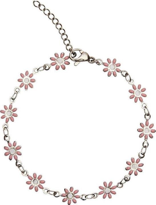 Actual product image HCA Bracelet - "Flower Power" - Blossom - Stainless steel (17 cm, Stainless steel)