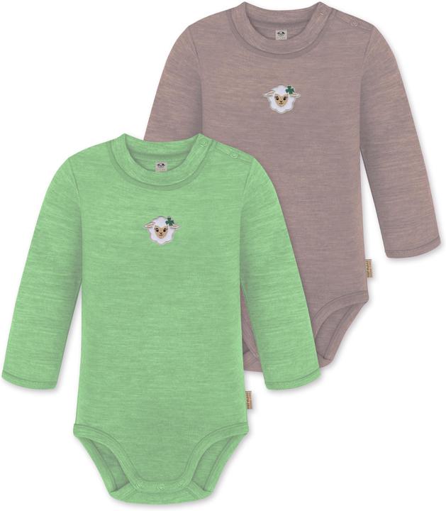 Produktbild Normani 2er Pack Baby Merino Langarmbody „Tuai" - 9401 (74)