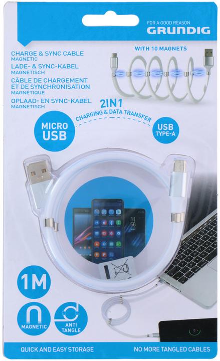 Grundig Cavo USB A-USB micro-B Mag 1m (1 m, USB 1.1)