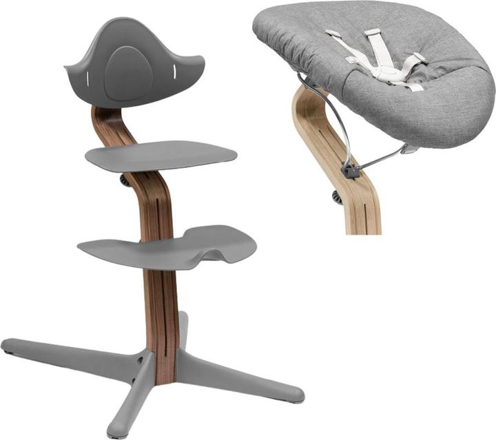 Actual product image Stokke Nomi Walnut Stuhl inkl. Newborn Set (Highchair)