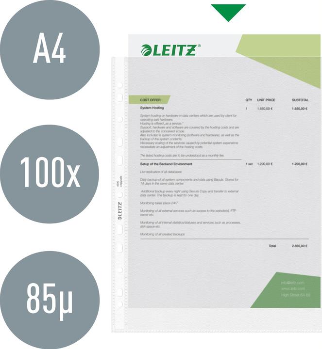 Produktbild Leitz Standard Prospekthülle (A4, 100 x)