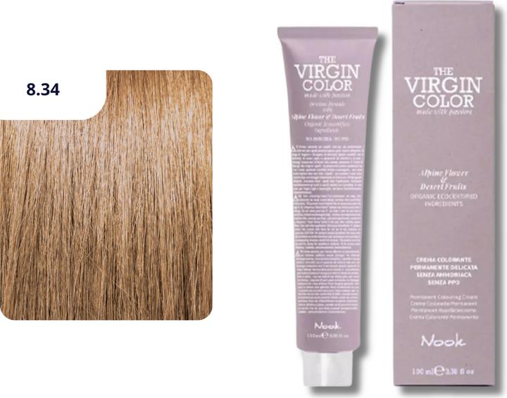 Produktbild Nook Virgin Color Haarfarbe (8.34 - Hellblond Goldkupfer)