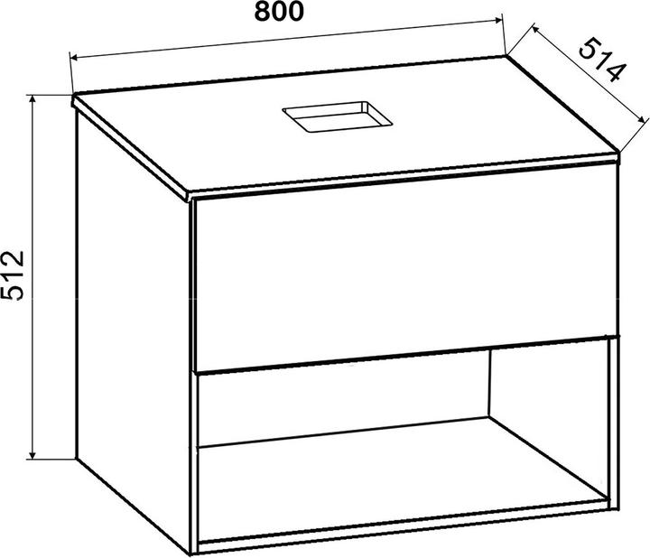 Image du produit VCM 2 pcs. bloc de bain lavabo tiroir Meuble de salle de bain "Lendas II
