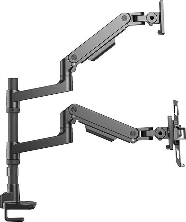 Produktbild Single monitor arm and laptop arm office premium, with gas spring, pole mounted (Tisch, 49")