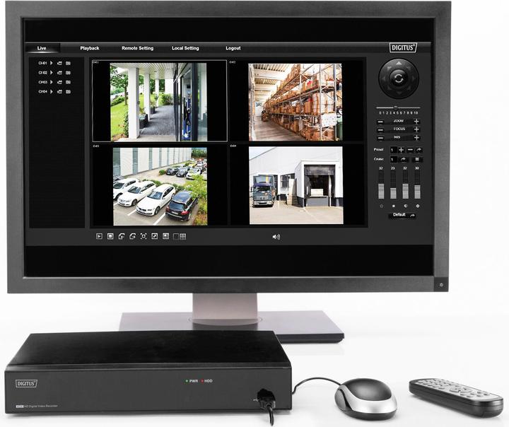 Image du produit Digitus Kit hybride Full HD AHD et NVR (1920 x 1080 Pixels)