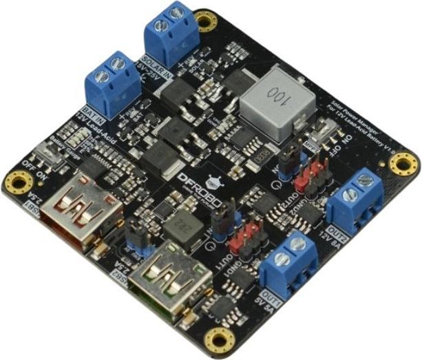 Image du produit DFRobot Gestionnaire d'énergie solaire pour batteries au plomb 12V