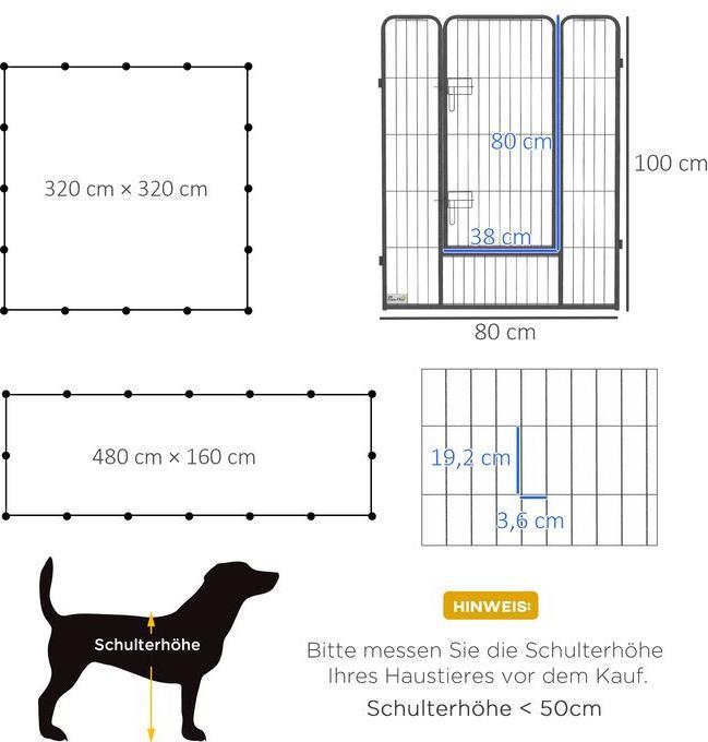 Produktbild Swisshandel24 Welpenauslauf, Welpenlaufstall, Freigehege für Mittlere, Kleine Hunde, Kleintierauslauf, DIY Welpeng