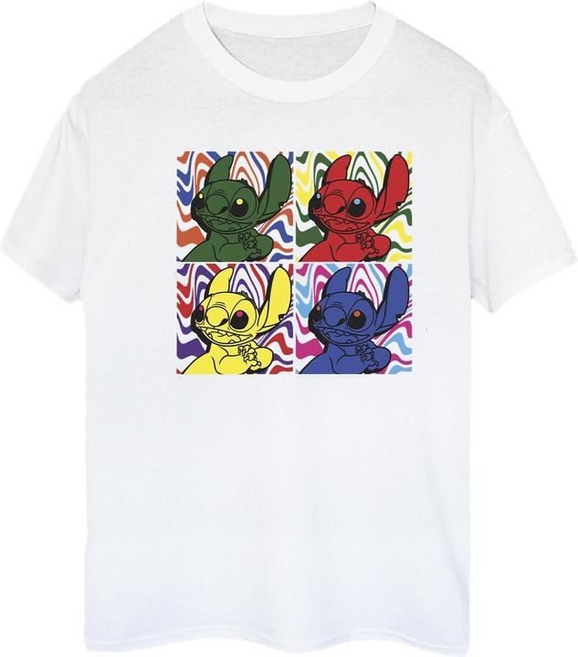 Actual product image Disney Womens/Ladies Lilo & Stitch Pop Art Cotton Boyfriend T-Shirt (L)