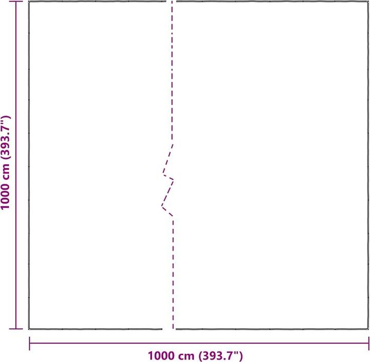 Actual product image VidaXL Transparent tarpaulin with eyelets 10x10 m polyethylene transparent tarpaulin (10 x 10 m)