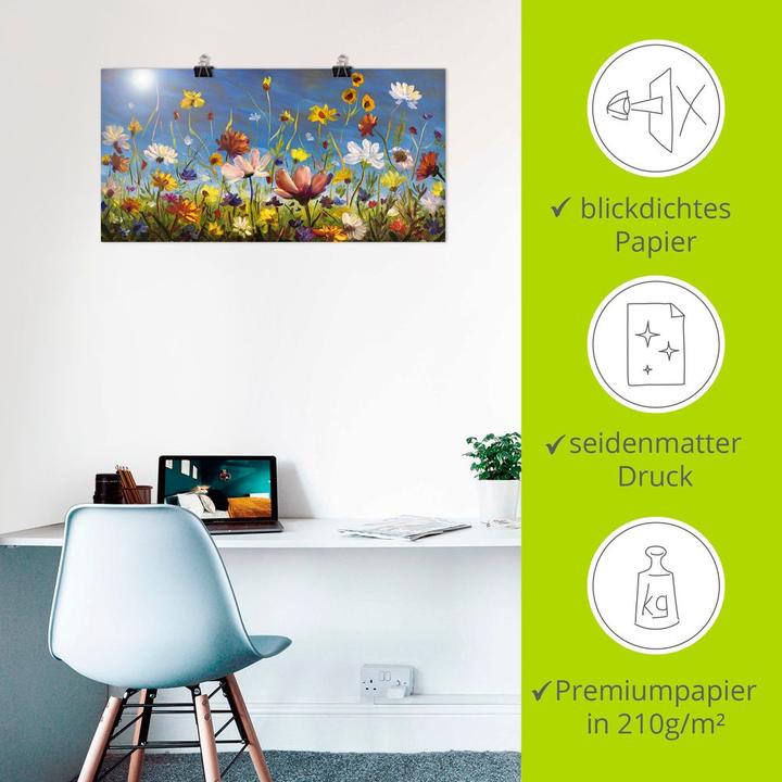 Immagine prodotto Artland Prato di fiori selvatici cielo blu U1QU (100 x 50 cm)