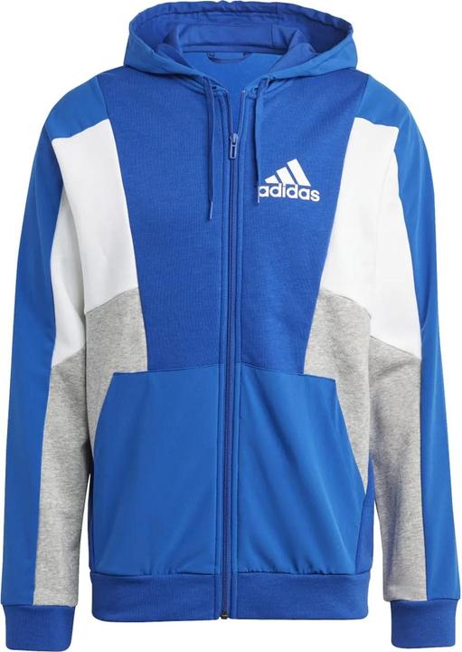 Actual product image adidas Mens Essentials Colour Block Full Zip Hoodie (S)