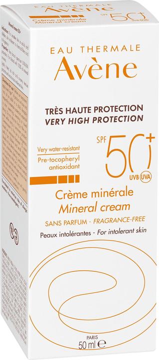 Image du produit Avène Protection Crème minérale (Crème solaire visage, SPF 50+, 50 ml, 84 g)