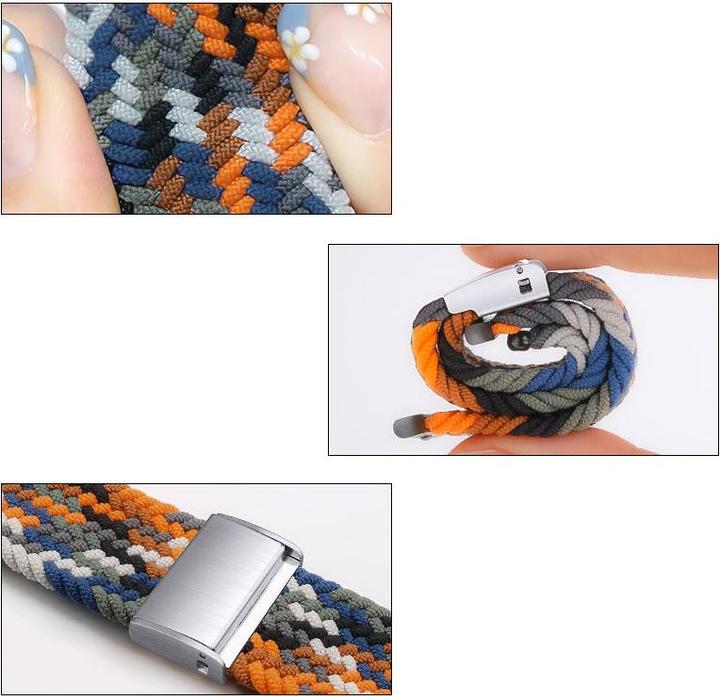 Actual product image iLike Watch 38/40/41mm Braided Fabric Strap (38 mm, 40 mm, 41 mm, Fabric)
