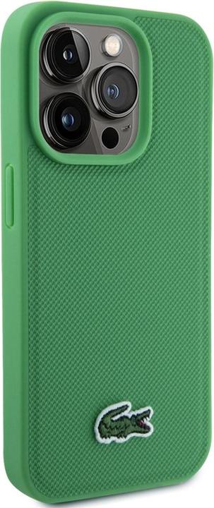 Actual product image Lacoste Etui Iconic Petit Pique Crossbody Cord MagSafe do iPhone 15 Pro Max zielony