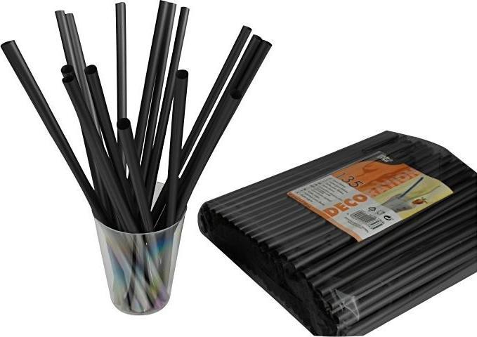 Actual product image Papstar Straws - - Tubes PP BLACK Box a 25 cm / 8 mm Germany (8100 x)