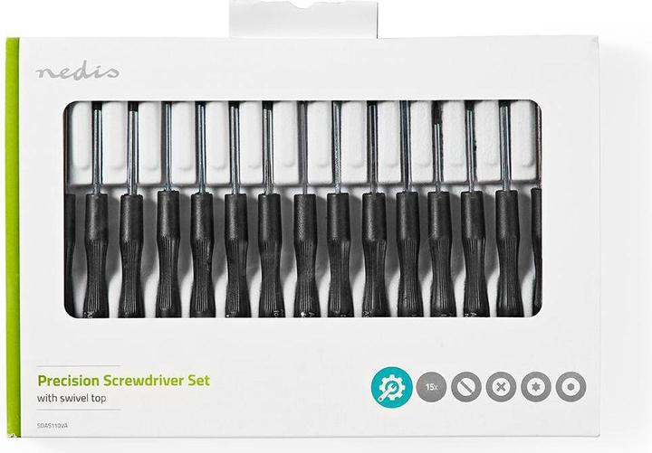 Actual product image Nedis Precision Screwdriver Set | 3x PH / 4x Flat / 4x Hex / 4x Tx (Port, hexagon, Cross recess, Torx (TX))