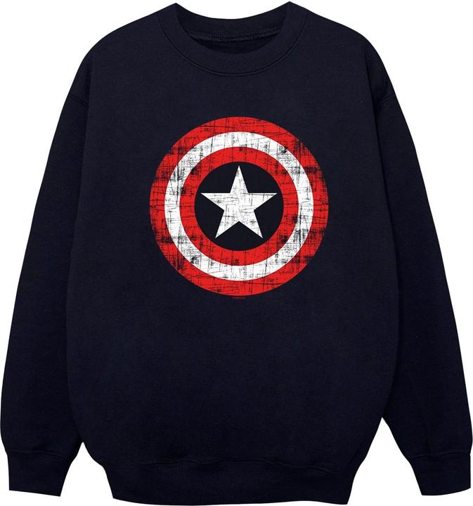 Produktbild Avengers Captain America Scratched Shield Sweatshirt Jungen (152, 158)