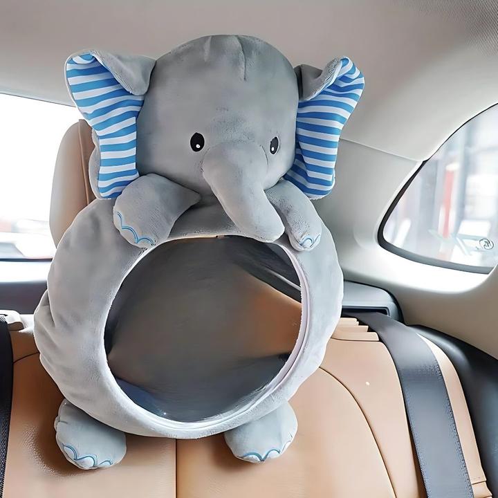 Milkii Rétroviseur de siège auto pour bébé, éléphant