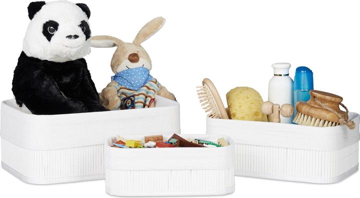 Produktbild Relaxdays Aufbewahrungskorb (3 x, 30 x 20 x 12.5 cm)