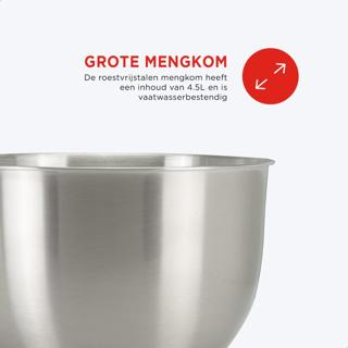 Productafbeelding Bourgini Klassieke keukenchef - Keukenmachine - Rood (1250 W)