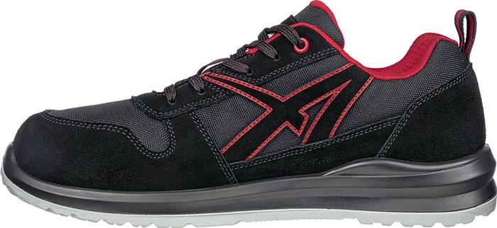 Actual product image ISM Professional shoe CLIFTON ST LOW size 46 black/red hydrophobised leather (O2, 46)