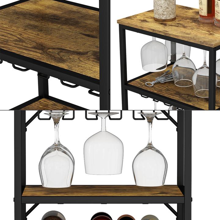 Produktbild Vichy Weinregal Vela, Eiche rustikal, mit Glashalter
