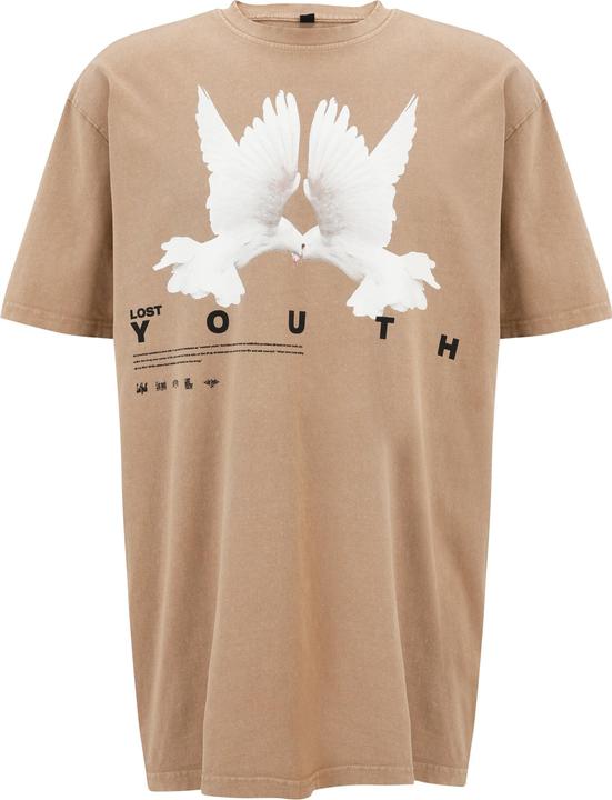 Lost Youth LY ACID WASHED TEE DOVE - 105673