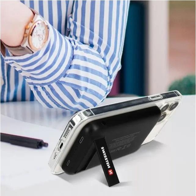 Actual product image Swissten Magnetic Wireless Power Bank (5000 mAh, 20 W, 18.50 Wh)