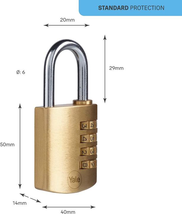 Produktbild Yale Y150B/40/130/1 Vorhängeschloss Herkömmliches Vorhängeschloss (e)
