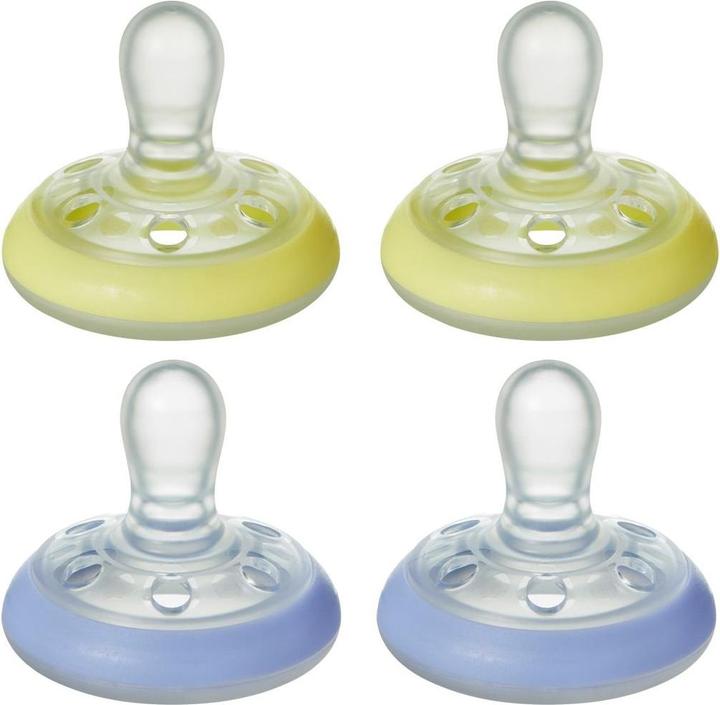 Produktbild Tommee Tippee Mutterbrustähnlicher Beruhigungssauger Nacht 4er Set (4 x, bis 6 Monate)
