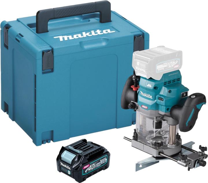 Produktbild Makita RP 001 GD101 Akku Oberfräse 40 V max. 12 mm Brushless + 1x Akku 2,5 Ah + Makpac - ohne