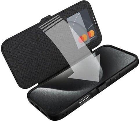 Actual product image Raptic iPhone 16 - Urban Folio schwarz - Outdoor Flip Etui mit Magsafe funktion (Apple iPhone 16)
