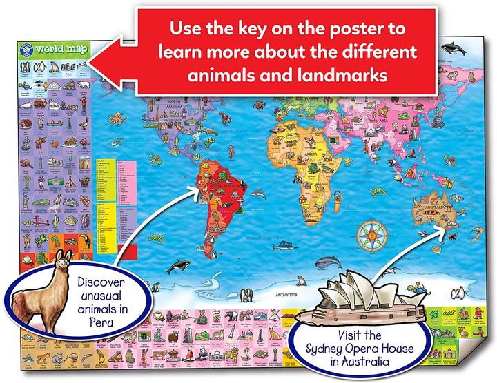 Immagine prodotto Orchard World Map Puzzle & Poster