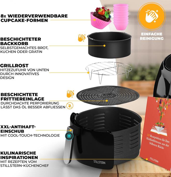 Actual product image Stillstern Hot Air Deep Fryer 6,5L