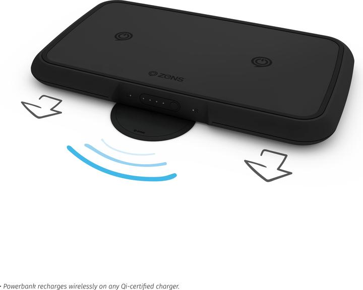 Image du produit Zens Banque de puissance double sans fil (9000 mAh, 5 W)