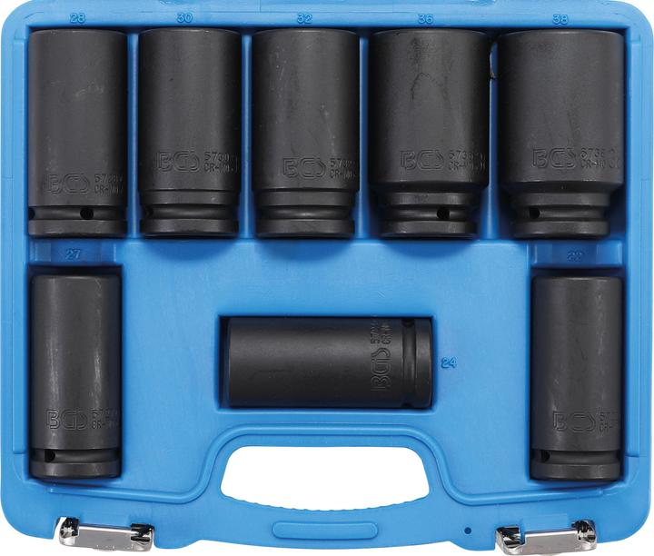 Produktbild BGS Kraft-Steckschlüssel-Einsatz-Satz, extra tief 20 mm (3/4") SW 22 - 38 mm 8-tlg.