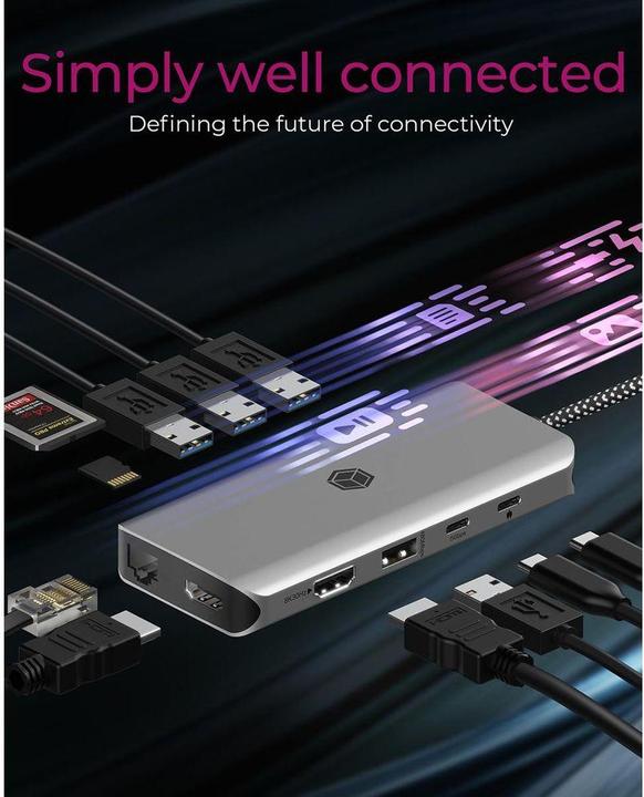 Actual product image Icy Box Dockingstation 12-in-1 USB Type-C (USB-C, 12 Ports)