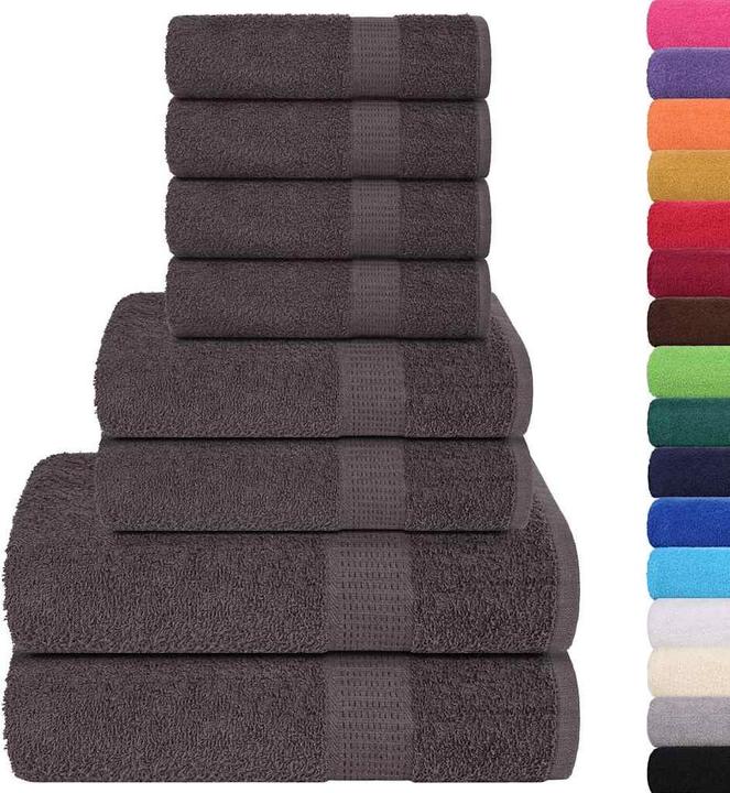 Produktbild VidaXL 8-tlg. Handtuch-Set (70 x 140 cm, 30 x 50 cm)