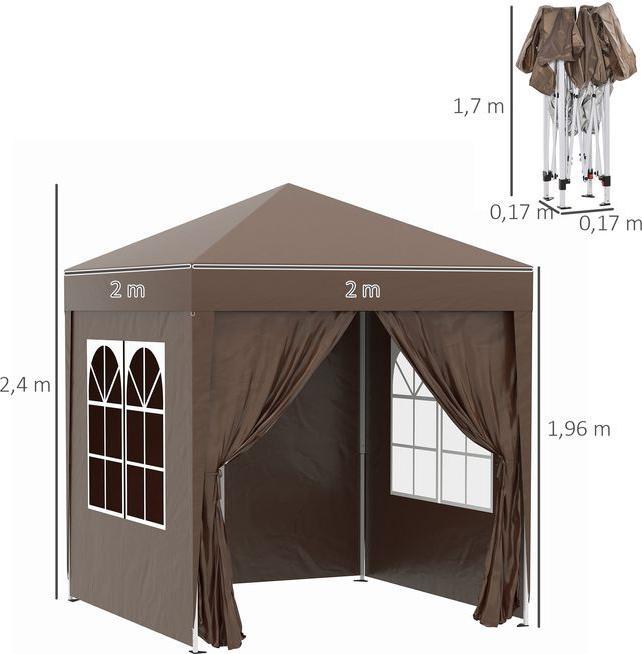 Actual product image Outsunny Folding pavilion (200 cm, 200 cm)