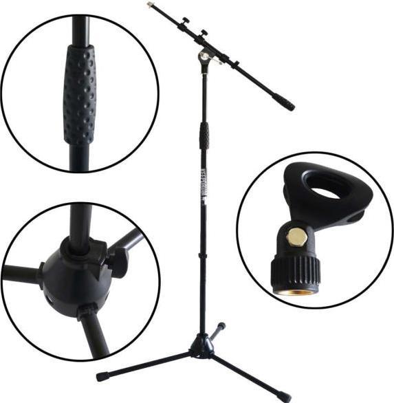 keepdrum MS106 BK Mikrofonständer mit Mikrofonklemme