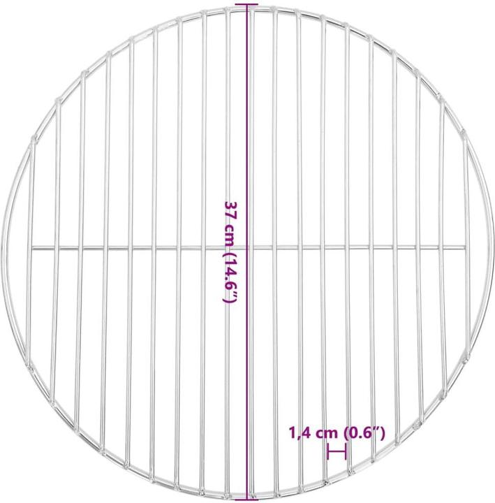 Immagine prodotto VidaXL Griglia rotonda Ø37 cm in acciaio inox 304