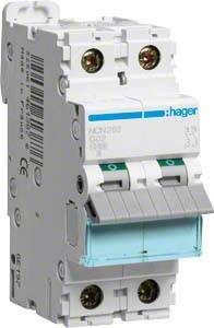 Produktbild Hager HAG NCN202 LS-Schalter 2P 10kA C- 2A 2M