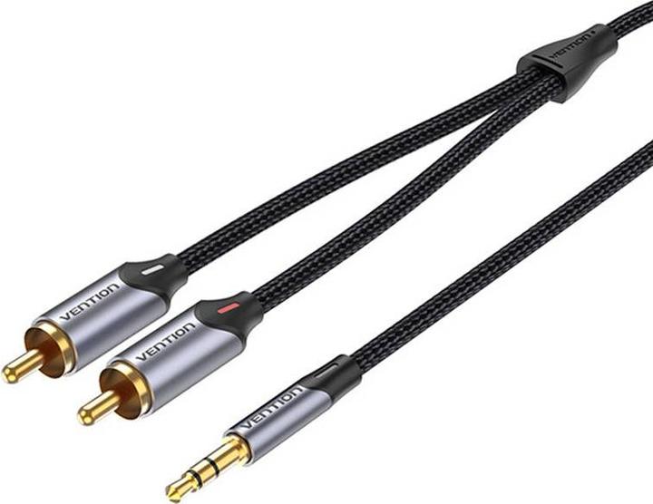 Vention 2xRCA cable (Cinch) jack to 3.5mm BCNBL 10m (grey) (10 m, Cinch)