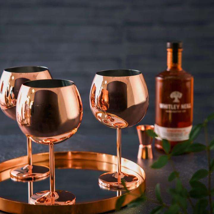 Actual product image Oak & Steel Stainless steel gin glasses rose gold set of 4 (7 dl, 4 x, Gin glasses)