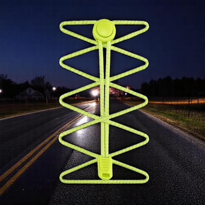 Produktbild LaceGodZ 1 Paar ReflectLite Series elastische, reflektierende Schnürsenkel (100 cm)