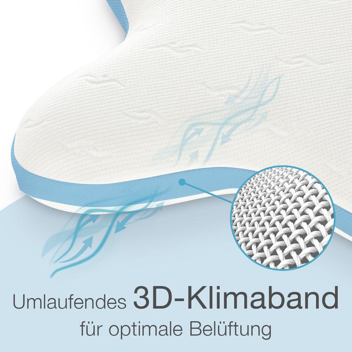 Image du produit Bestschlaf Visko-Schmetterlings-Kissen (52 x 62 cm)