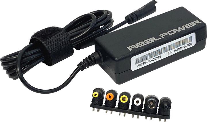 Produktbild RealPower Netzteil NB UNA-40 retail 40W DC 19V 2.1 Amp 87 Effizienz maximal kompatibel mit allen 18-20 DC N... (40 W)